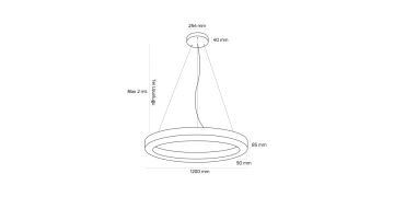 Goya 163 Watt Samsung Ledli Dekoratif Sarkıt Simit Linear Aydınlatma 120CM GY 8112-120