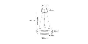 Goya 82 Watt Samsung Ledli Dekoratif Sarkıt Simit Linear Aydınlatma 60CM GY 8112-60