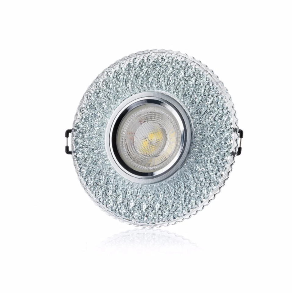 Cata Yağmur Led Çerçeveli Kristal Yuvarlak Dekoratif Cam Spot ct-6615