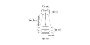 Goya 41 Watt Samsung Ledli Dekoratif Sarkıt Simit Linear Aydınlatma 45CM GY 8112-45