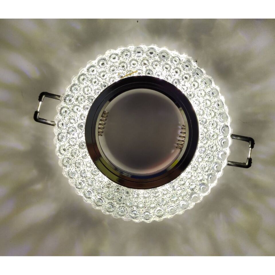 Cata Mercan Led Çerçeveli Kristal Yuvarlak Dekoratif Cam Spot ct-6637