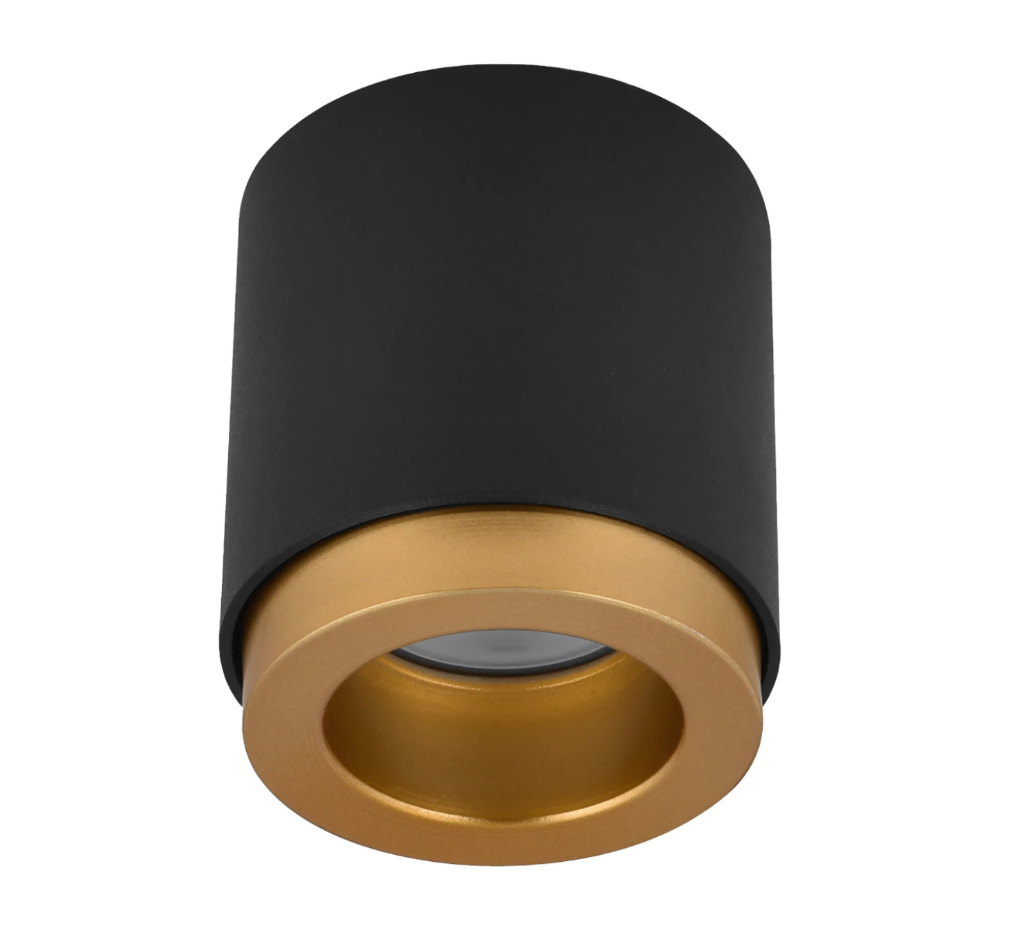 Sıva Üstü Silindir Led Spot Armatür 8x8 Cm Siyah - Altın (6400K) Beyaz Işık