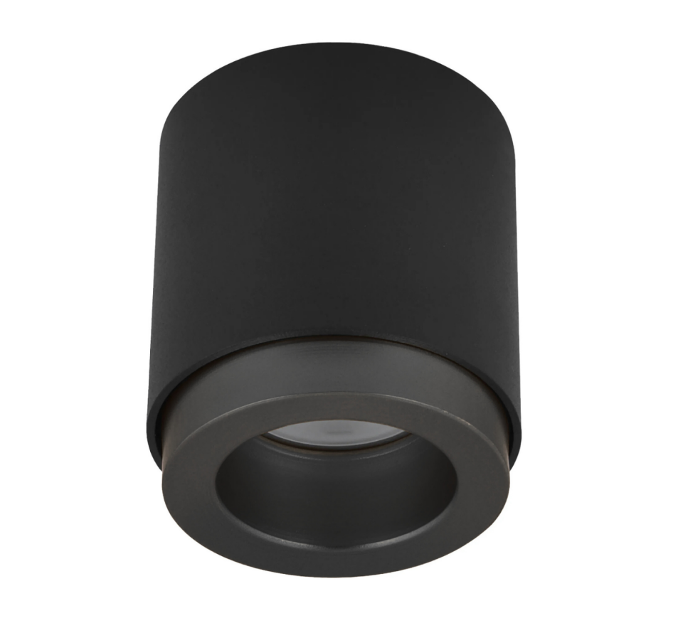 Sıva Üstü Silindir Led Spot Armatür 8x8 Cm Siyah - Siyah 3200K (Gün Işığı)