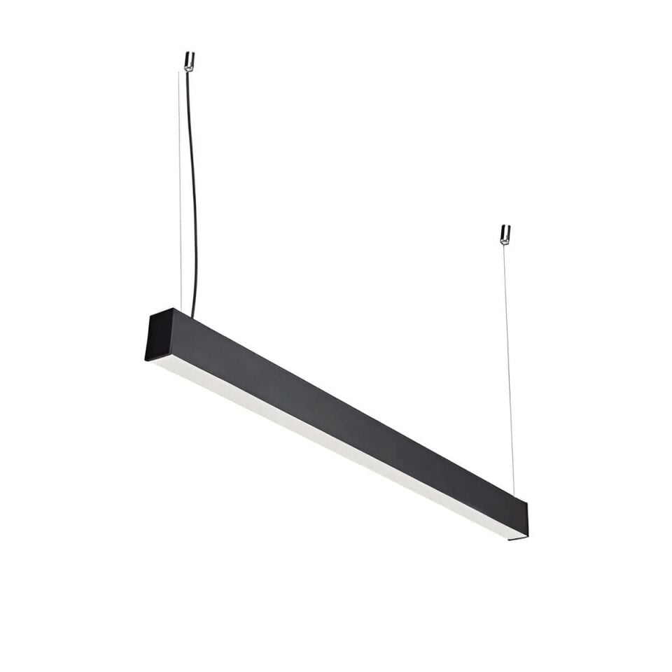 Linear Aydınlatma Osram Led Sıva Üstü Led Lineer Armatür 3x4 Cm Kasa 6000 K (Beyaz Işık) - 100CM - Antrasit - Askılı