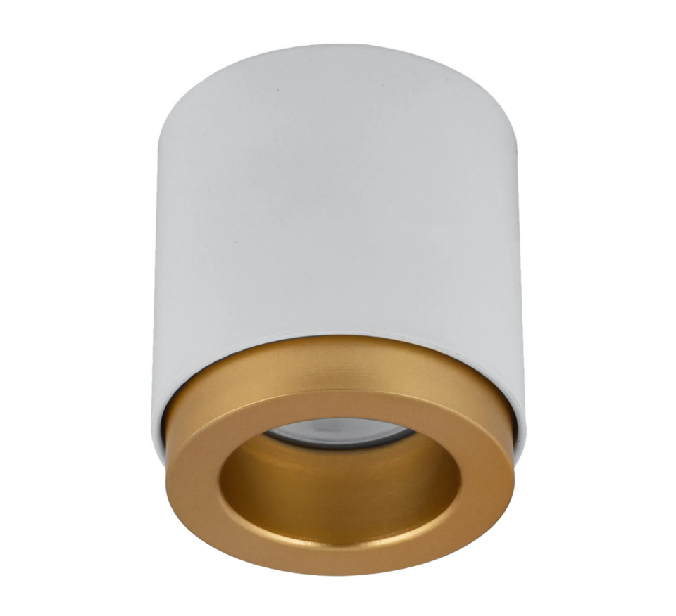 Sıva Üstü Silindir Led Spot Armatür 8x8 Cm Beyaz - Altın 3200K (Gün Işığı)