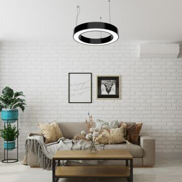 Yuvarlak Simit Linear Aydınlatma Modern Led Avize Lineer Armatür 5x5 Cm Kasa