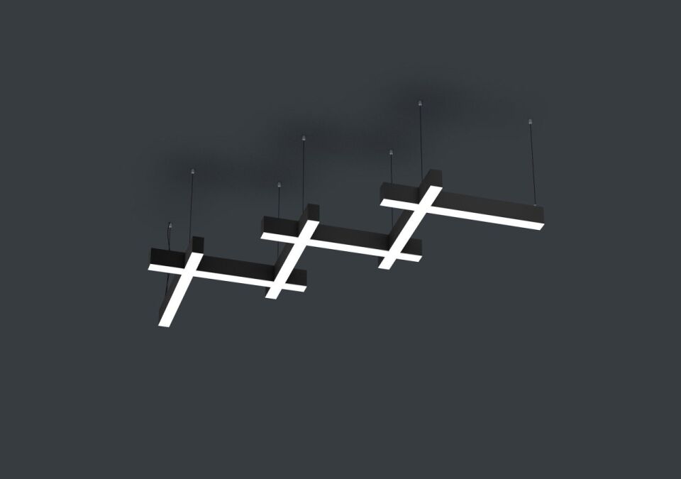 Üçlü Linear Takım Aydınlatma Modern Led Avize Lineer Armatür