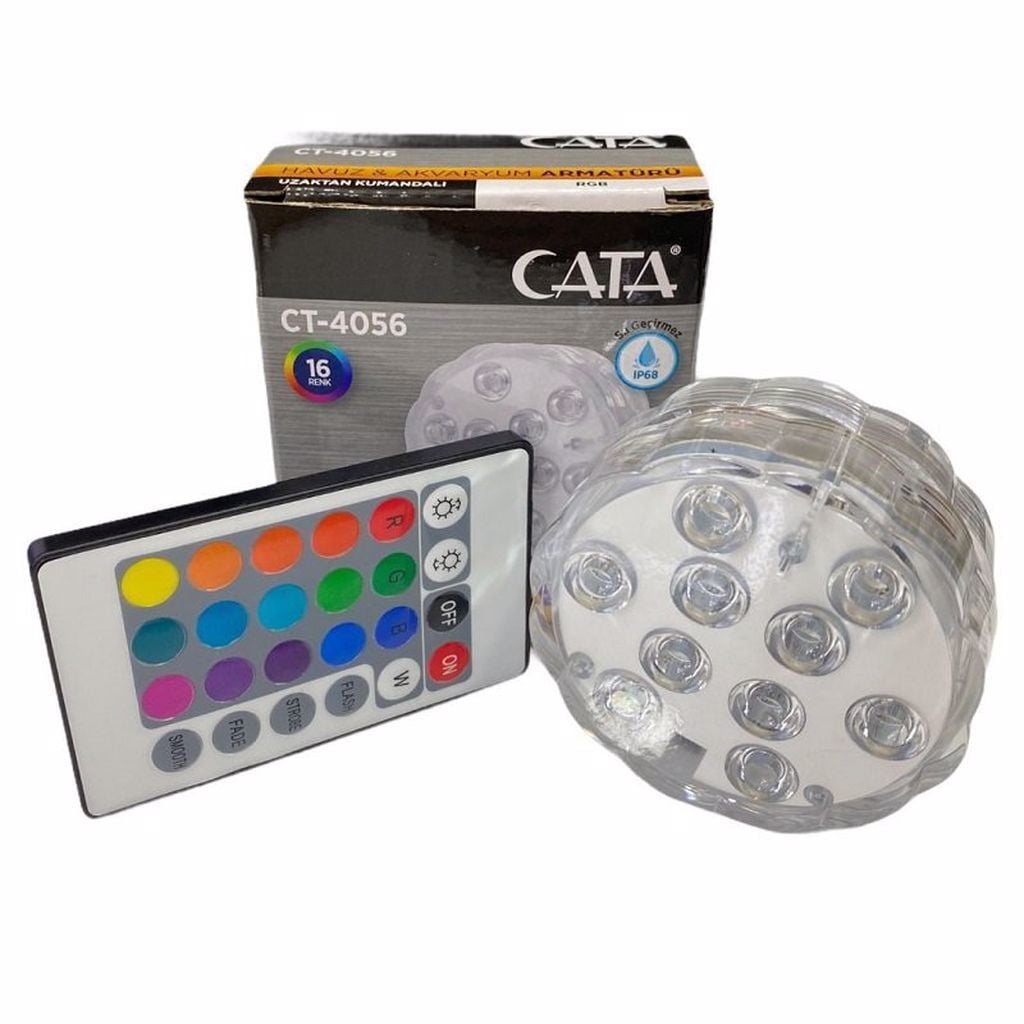 Cata Kumandalı RGB Havuz ve Akvaryum Aydınlatma Armatürü CT-4056
