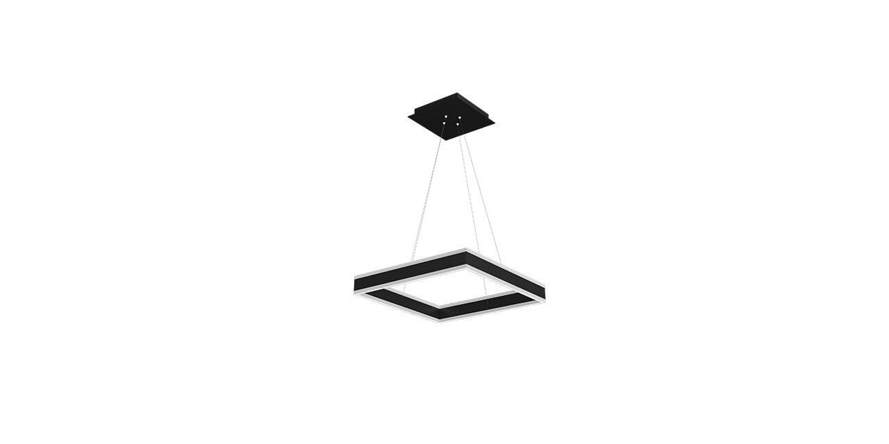 Goya 35 Watt Samsung Ledli Dekoratif Sarkıt Kare Linear Aydınlatma 40CM GY 8213-40 3000  K (Gün Işığı) - Beyaz - Dimli - Rozanssız