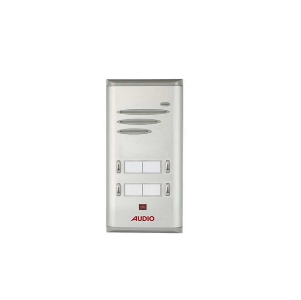 Audio Basic Serisi Çift Butonlu Zil Paneli Dörtlü 004849 E04