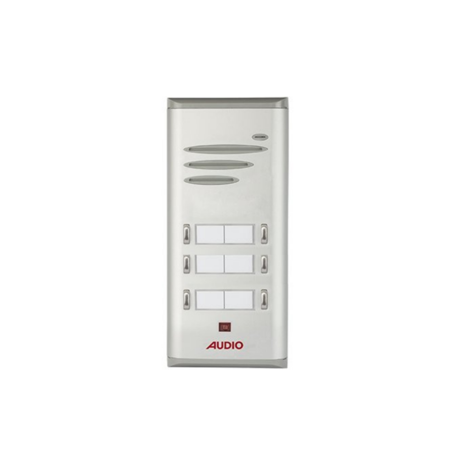 Audio Basic Serisi Çift Butonlu Zil Paneli Altılı 004849 E06