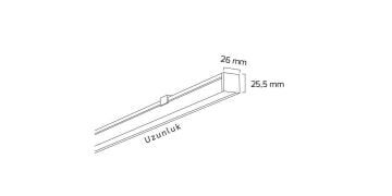 Goya 51 Watt Samsung Ledli Dekoratif Sarkıt Linear Armatür 180CM GY 8052-180