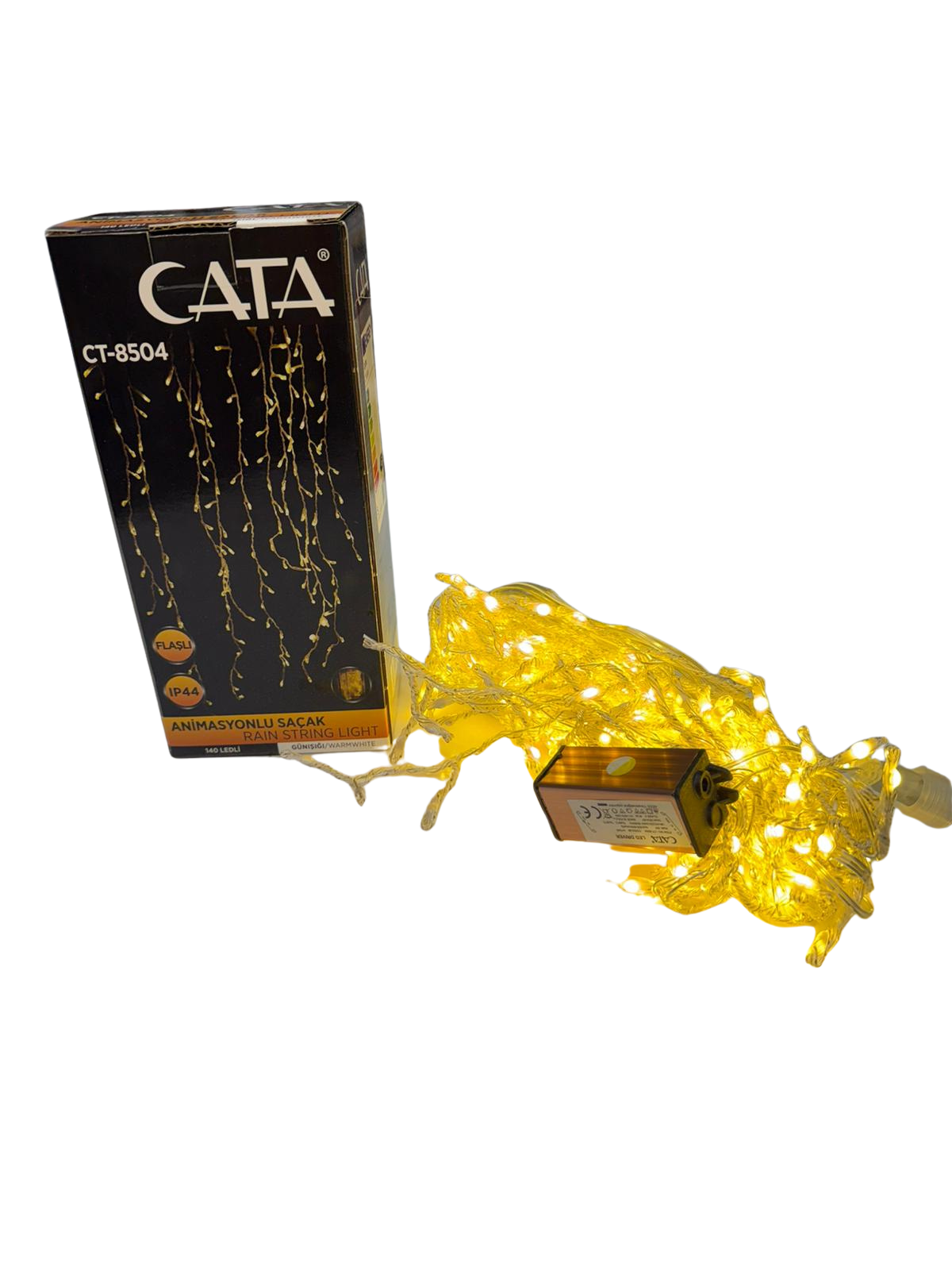 Cata 3 Metre Eklenebilir Animasyonlu Flaşlı Saçak Yılbaşı Süsleme ct-8504 6400K (Beyaz Işık)