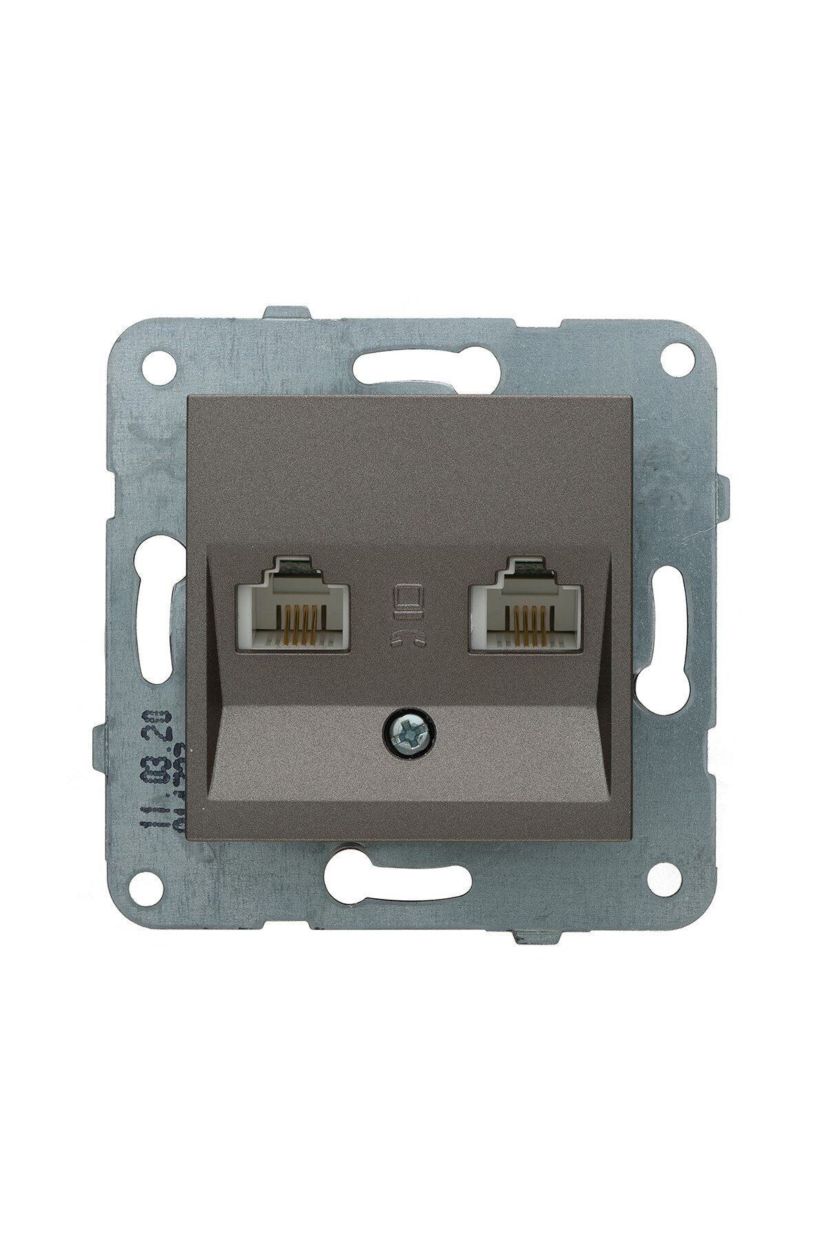 Viko Artline Novella İkili Data Prizi (2 X RJ45 CAT6) Mekanizma + Kapak 92600103 Antrasit