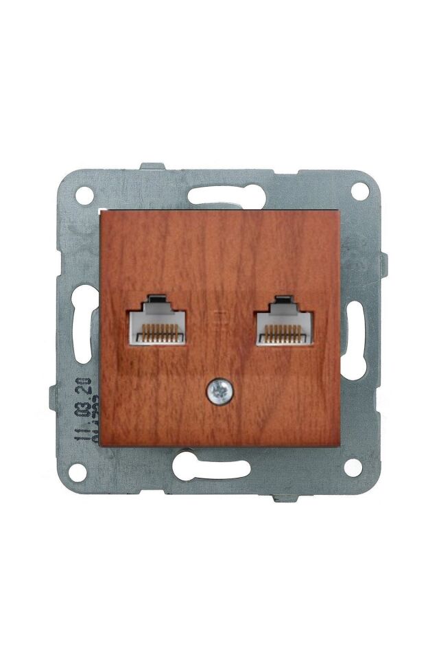 Viko Artline Novella İkili Data Prizi (2 X RJ45 CAT6) Mekanizma + Kapak 92600103 Kiraz