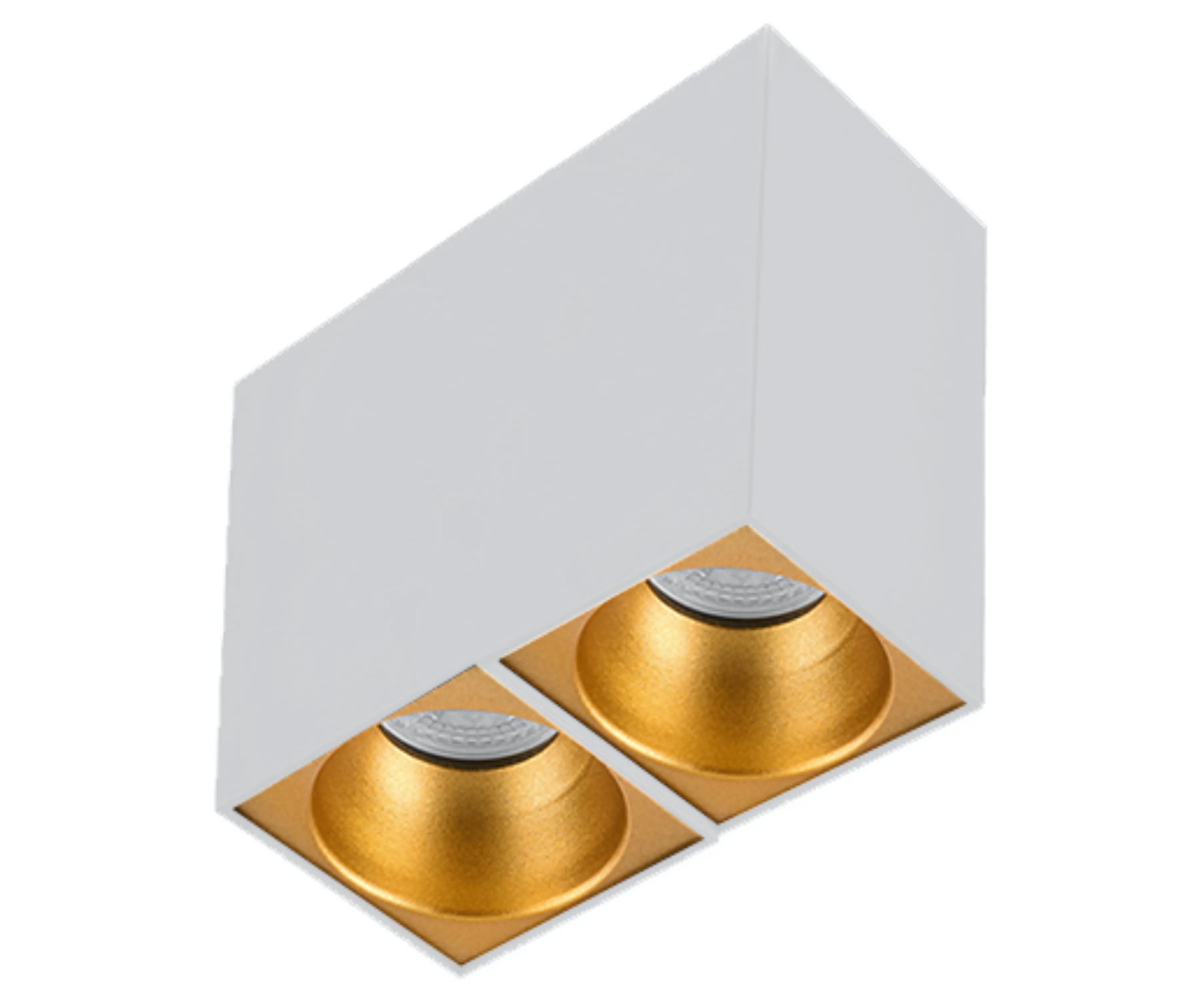 Sıva Üstü Kare Led Spot Armatür 8x16x14 Cm Beyaz - Altın