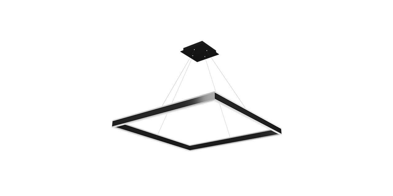 Goya 78 Watt Samsung Ledli Dekoratif Sarkıt Kare Linear Aydınlatma 80CM GY 8213-80 4000K (Natural Işık) - Siyah - Dimsiz - Rozanssız