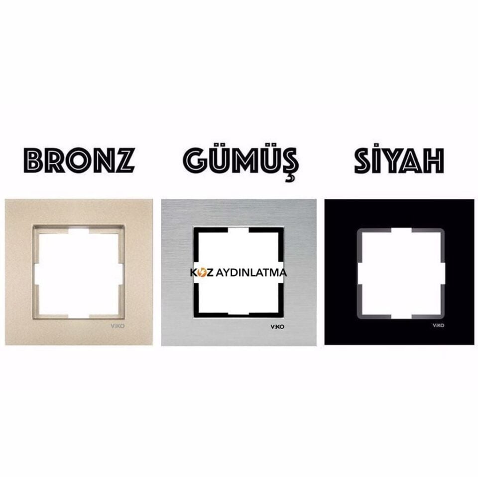 Viko Artline Novella Eloxal Metal Tekli Çerçeve 92192321 Siyah