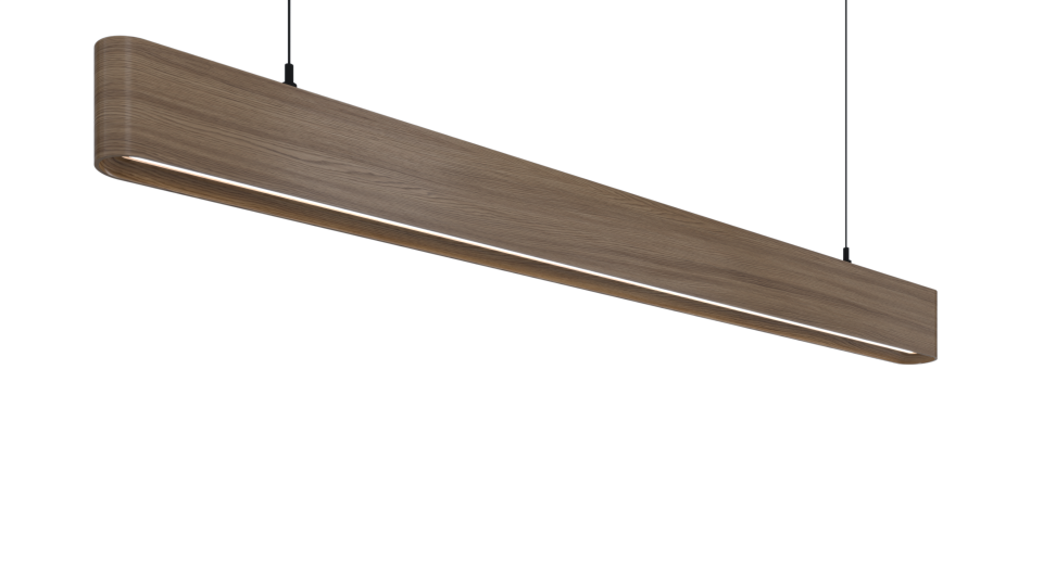 Samsung Led Tridonic Trafolu Oval Sıva Üstü Ahşap Linear Armatür 5x7 Cm Kasa Linear Aydınlatma 100CM - 3000K (Gün Işığı) - Dışbudak - Askısız