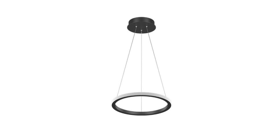 Goya 20 Watt Samsung Ledli Dekoratif Sarkıt Yuvarlak Linear Aydınlatma 40CM GY 8220-40 4000K (Natural Işık) - Siyah - Rozanssız