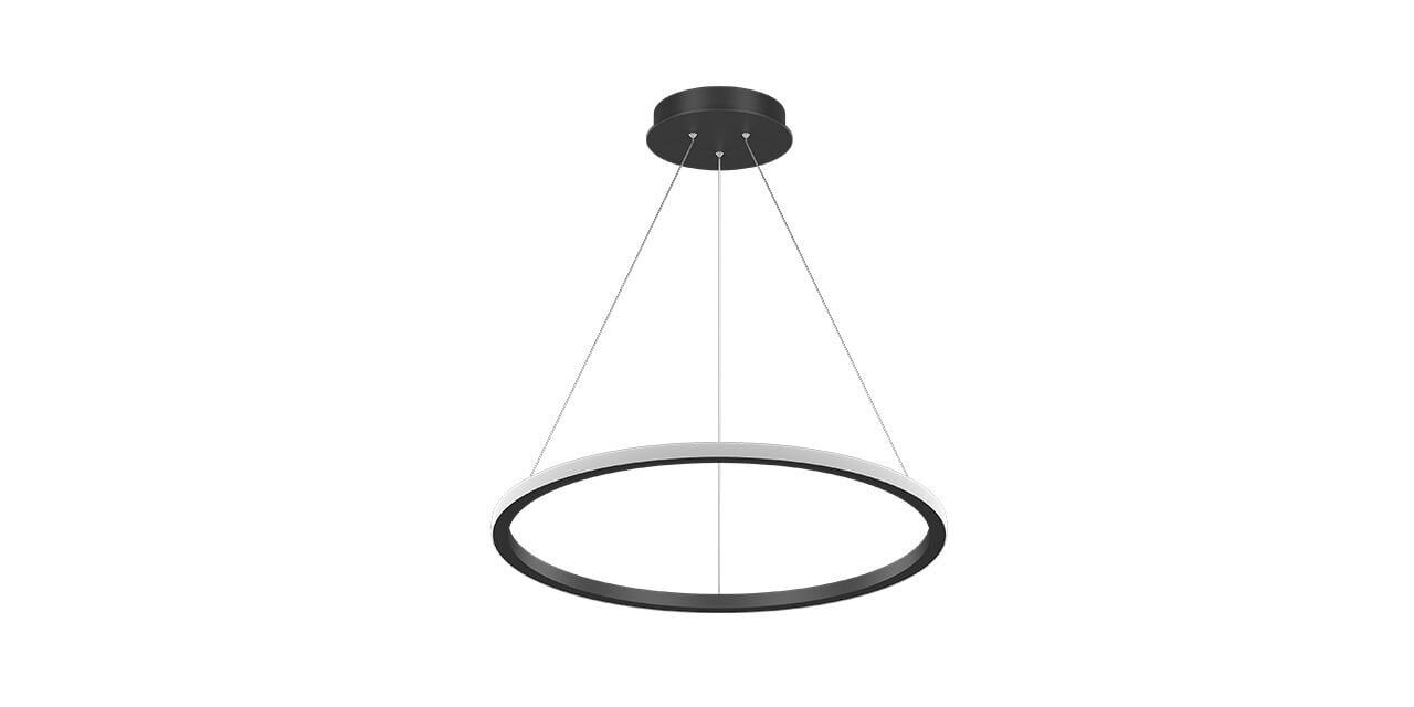 Goya 30 Watt Samsung Ledli Dekoratif Sarkıt Yuvarlak Linear Aydınlatma 60CM GY 8220-60 6500K (Beyaz Işık) - Beyaz - Rozanslı