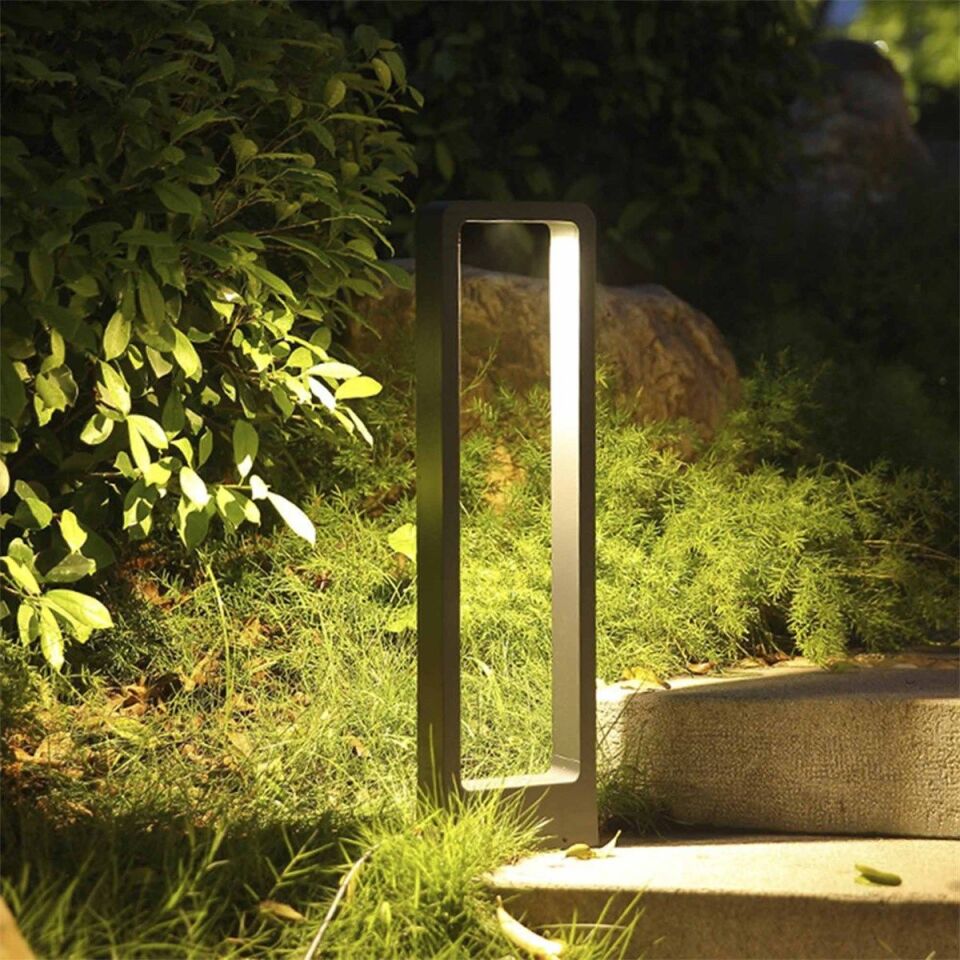 Odin Dış Mekan Modern Bahçe Armatürü Led Yol Aydınlatması Bollard Aydınlatma 60CM