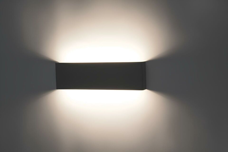 Yonca Led Duvar Aydınlatma Aplik Armatürü Siyah Kasa Gün Işığı 20W