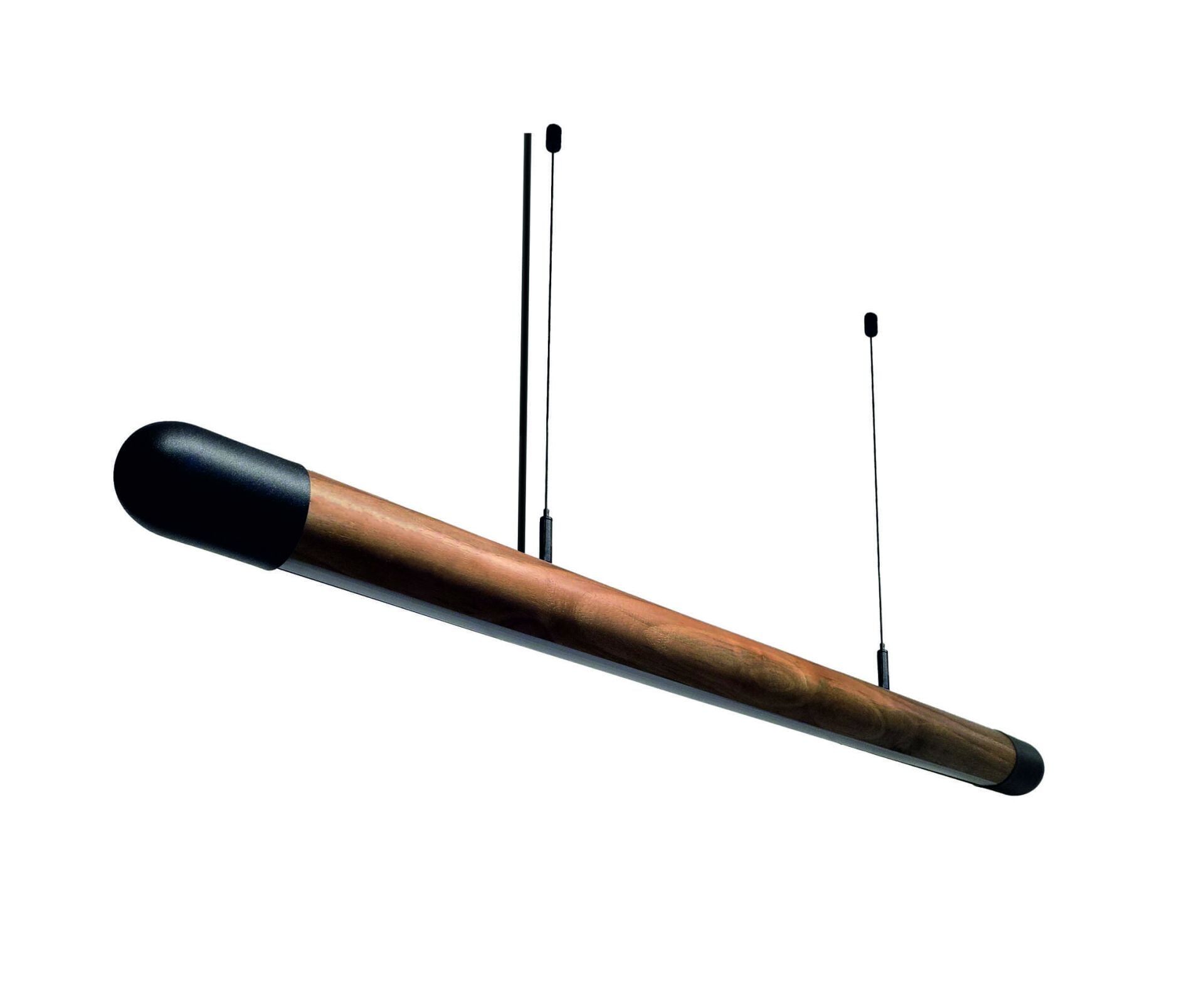 Samsung Led Tridonic Trafolu Sıva Üstü Silindir Boru Ahşap Linear Armatür 6 Cm Kasa Linear Aydınlatma 120CM - 3000K (Gün Işığı) - Dışbudak - Askılı