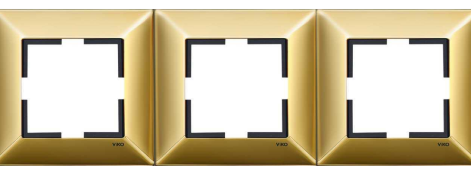 Viko Trenda Metal Üçlü Çerçeve 92190823 Gold