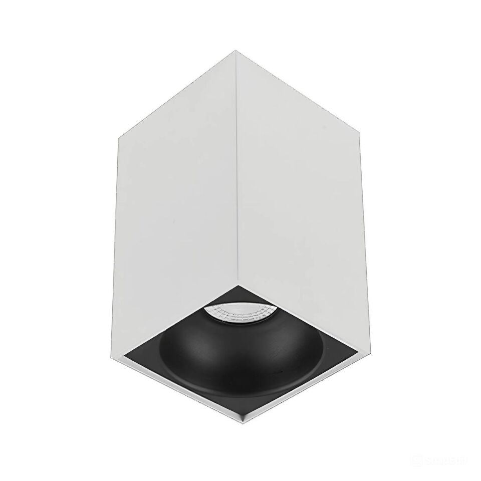 Sıva Üstü Kare Led Spot Armatür 8x8x10 Cm Beyaz - Siyah Ampulsuz