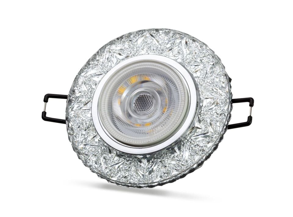 Noas Hektor 4000K Led Çerçeveli Dekoratif Kristal Cam Spot Kasası YL65-1677 - Ampul Hariç