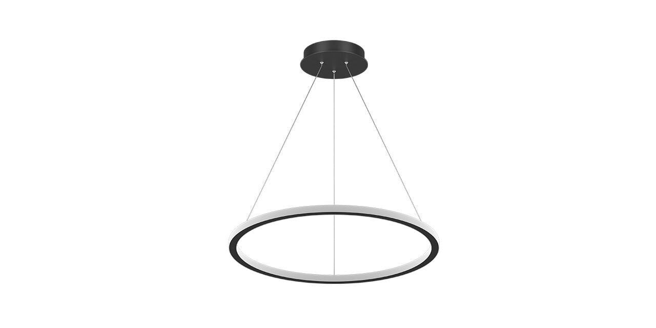 Goya 60 Watt Samsung Ledli Dekoratif Sarkıt Yuvarlak Linear Aydınlatma 60CM GY 8221-60 4000K (Natural Işık) - Beyaz - Rozanslı