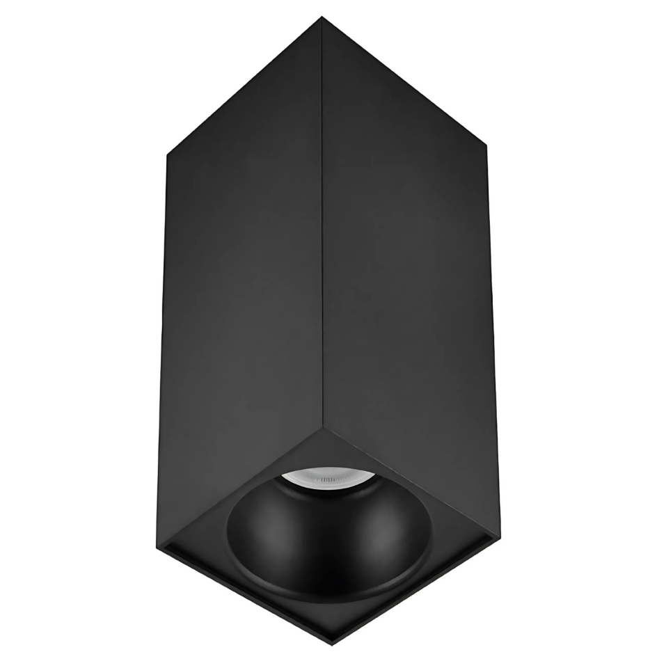 Sıva Üstü Kare Led Spot Armatür 8x8x14 Cm Siyah - Siyah (6400K) Beyaz Işık