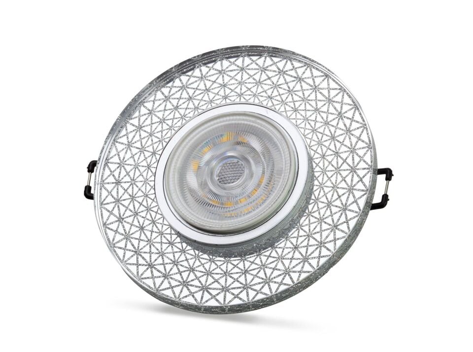 Noas İris 4000K Led Çerçeveli Dekoratif Kristal Cam Spot Kasası YL65-1767 - Ampul Hariç