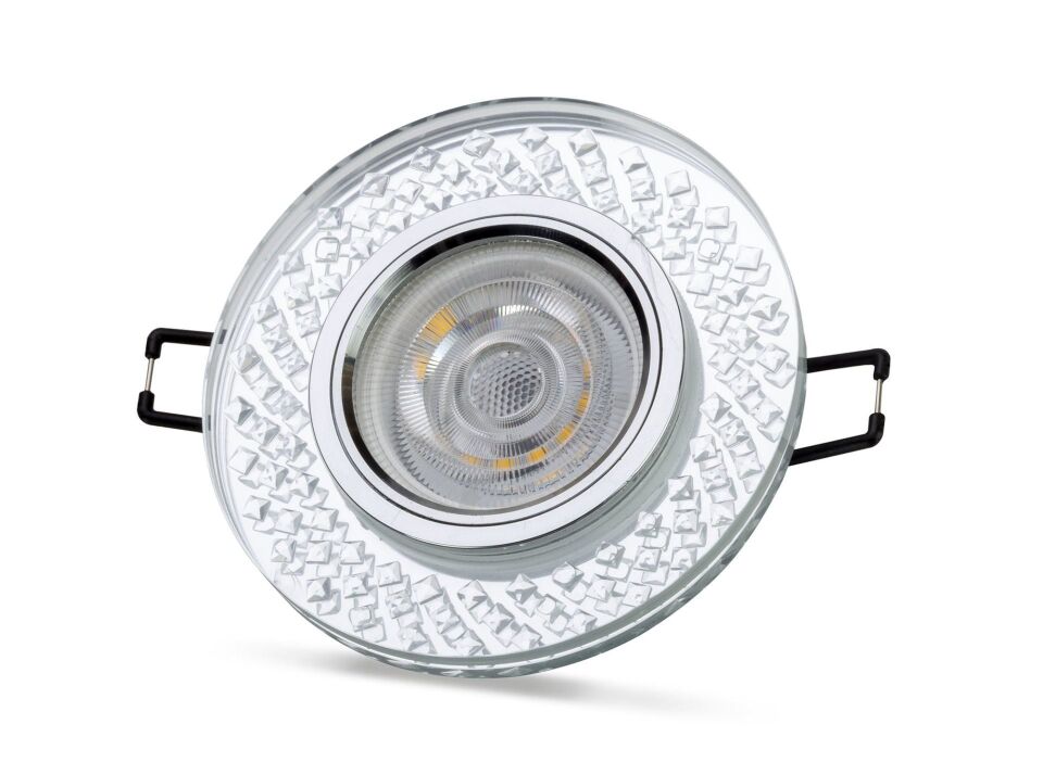 Noas Adonis 4000K Led Çerçeveli Dekoratif Kristal Cam Spot Kasası YL65-1787 - Ampul Hariç