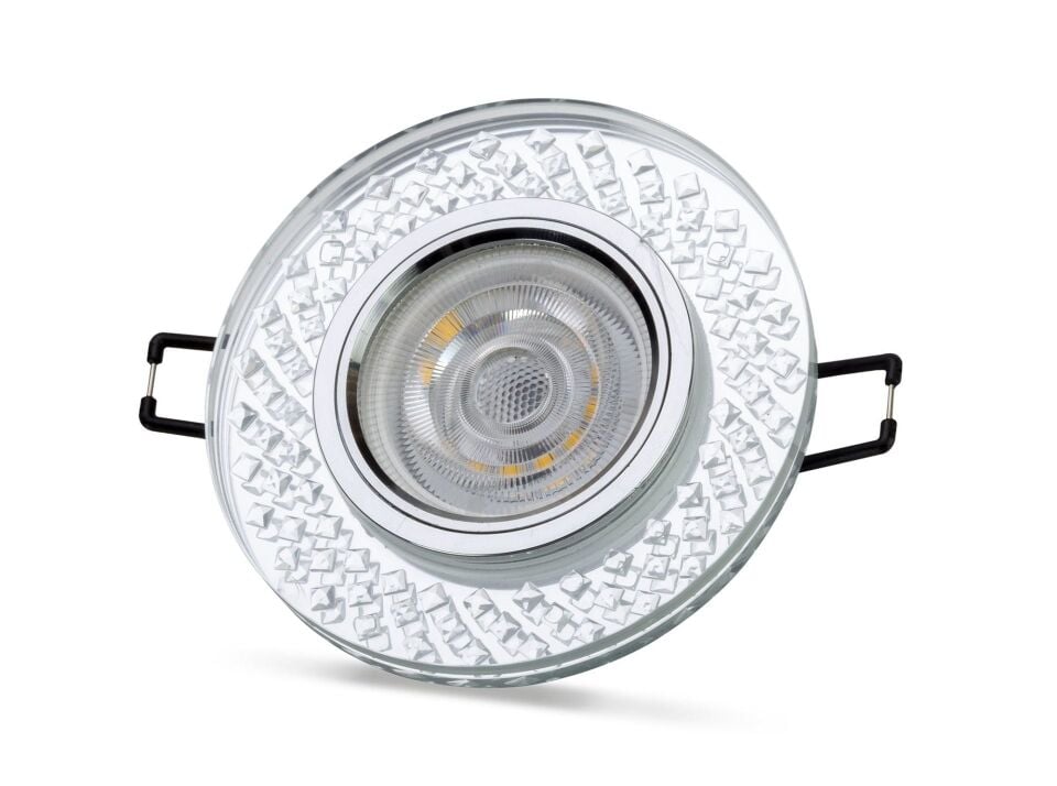 Noas Adonis 4000K Led Çerçeveli Dekoratif Kristal Cam Spot Kasası YL65-1787 - Ampul Hariç