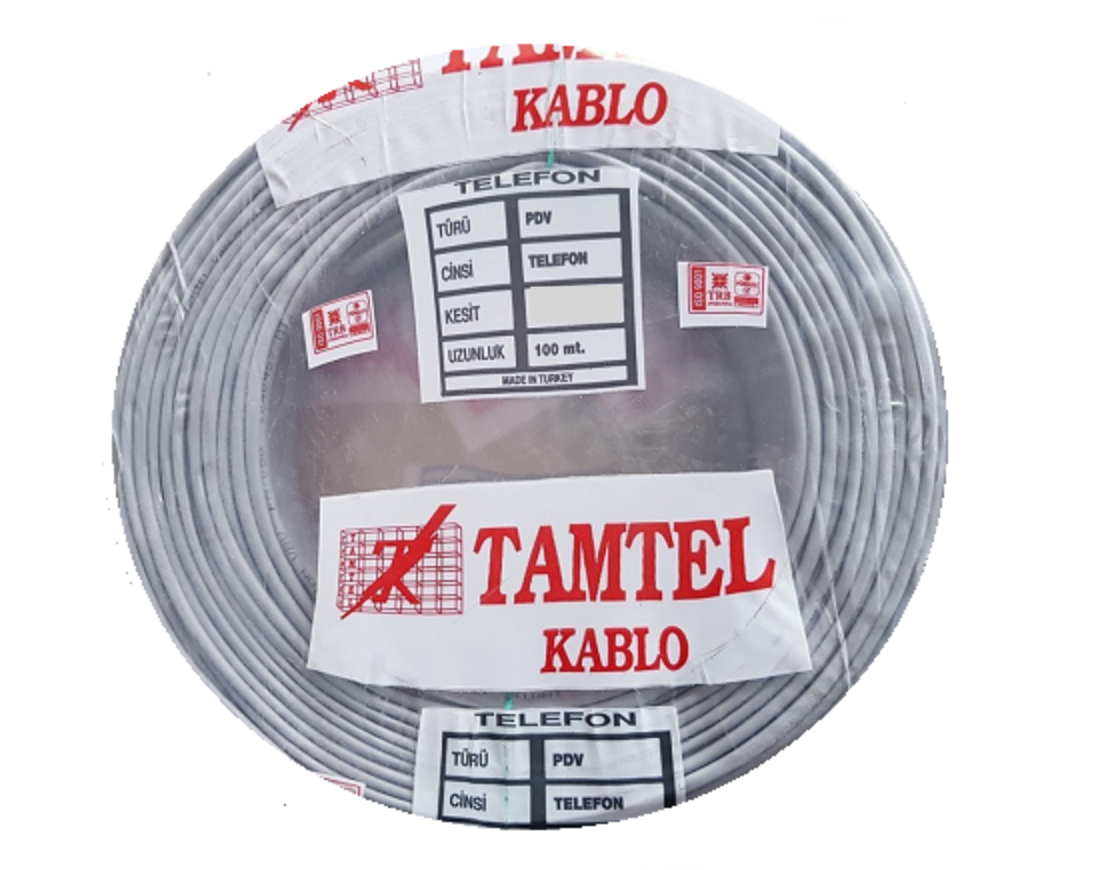 Tamtel 2 Çift 2x0,50 Telefon Kablosu 100 Metre