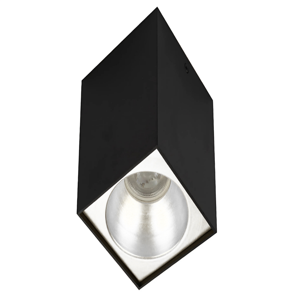 Sıva Üstü Kare Led Spot Armatür 10x10x14 Cm Siyah - Beyaz 4000K (Natural Işık)