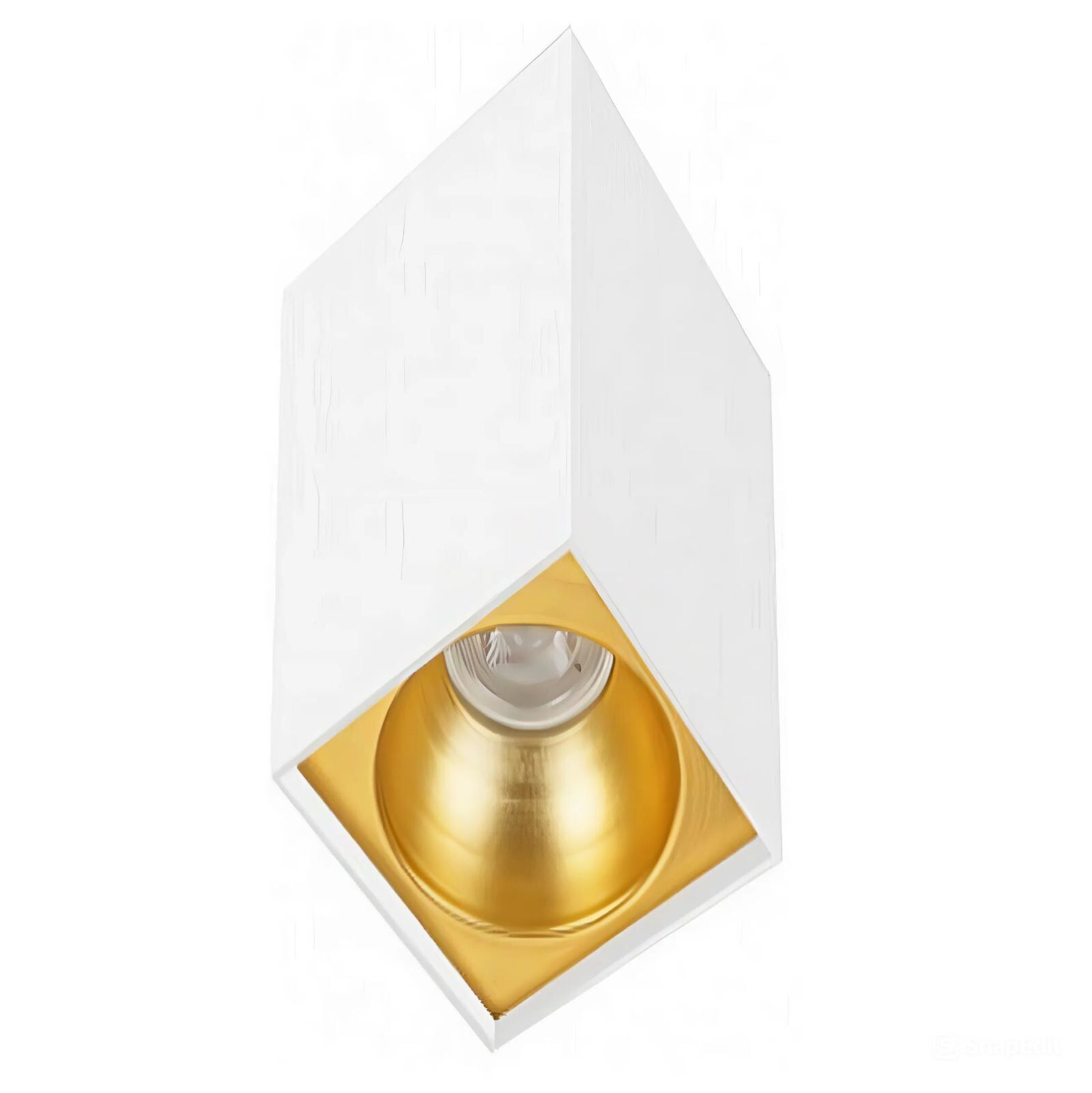 Sıva Üstü Kare Led Spot Armatür 10x10x14 Cm Beyaz - Altın 3200K (Gün Işığı)