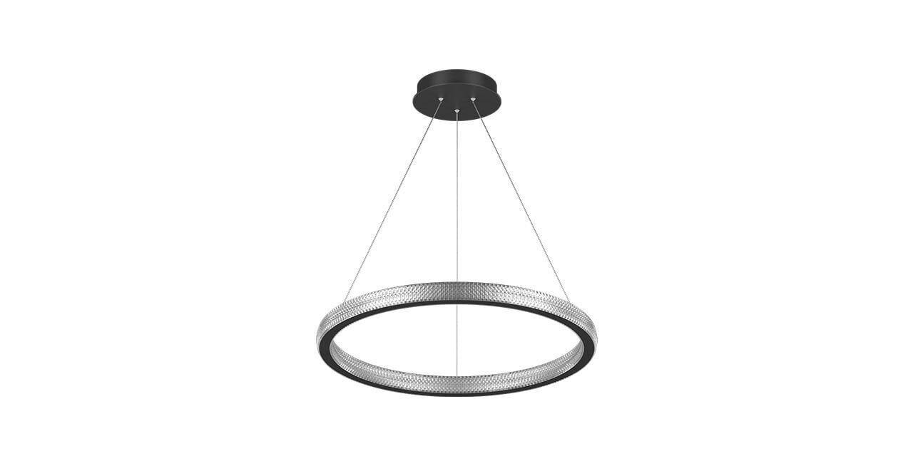 Goya 120 Watt Samsung Ledli Dekoratif Sarkıt Yuvarlak Kristal Linear Aydınlatma 60CM GY 8261-60 6500K (Beyaz Işık) - Beyaz - Rozanssız