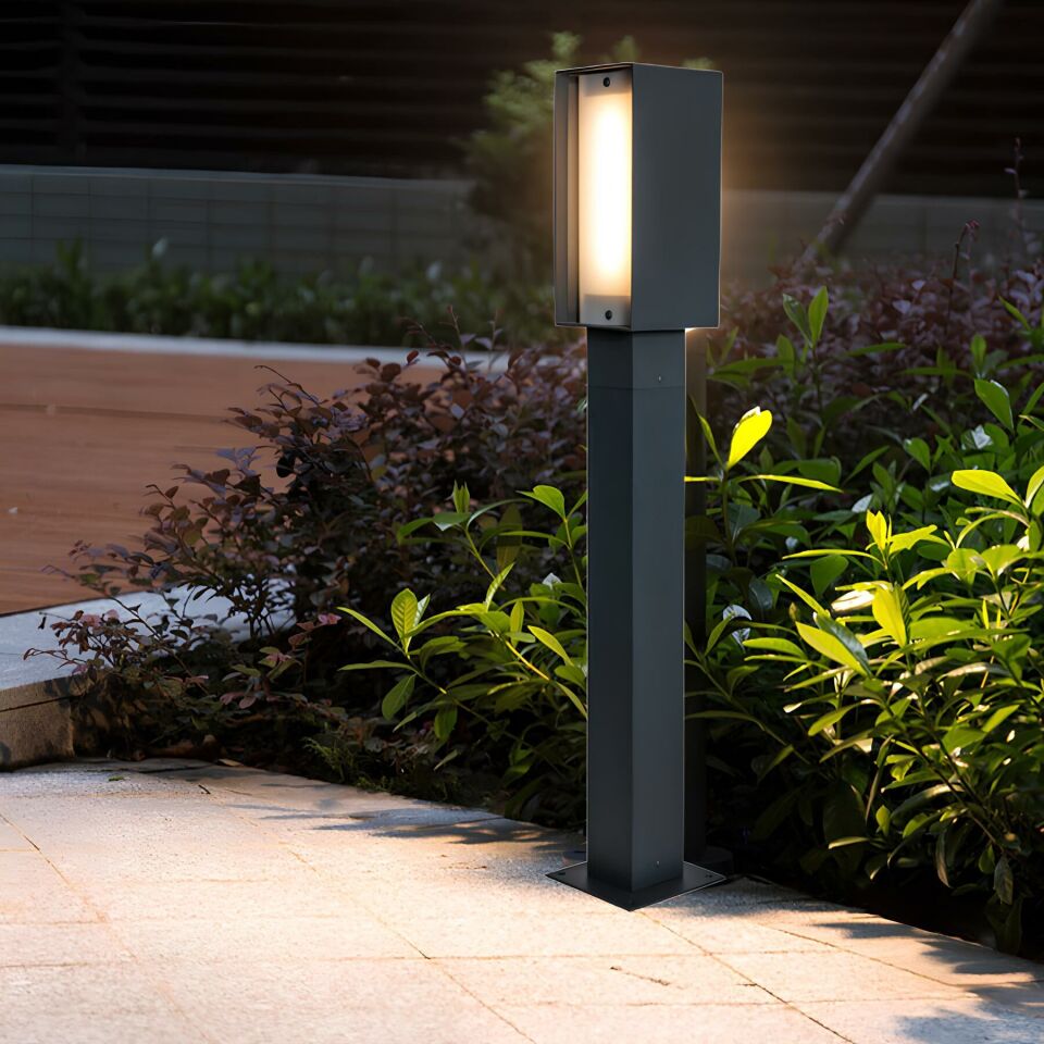 Kubat Dış Mekan Modern Bahçe Armatürü Led Yol Aydınlatma Direği 60 Cm