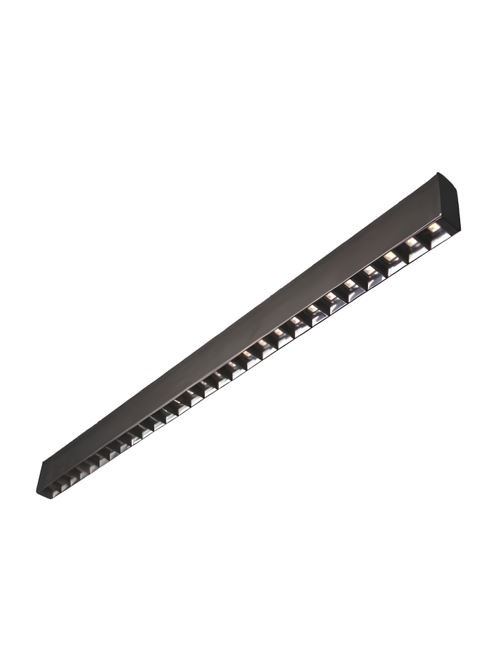 Tam Mercekli Led Linear Aydınlatma Osram Led Sıva Üstü Lineer Armatür 3x6 Cm Kasa 4000K (Natural Işık) - 119CM - Askılı - Beyaz