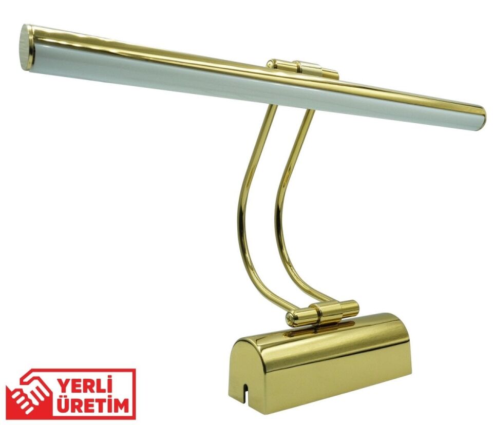 Gold Kasa Ayna ve Tablo Üstü Flüt Aplik 50CM 3200K (Gün Işığı)