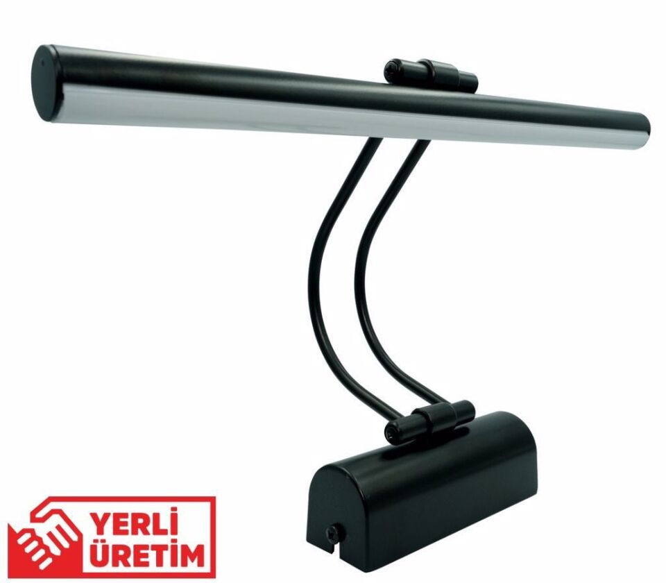 Siyah Kasa Ayna ve Tablo Üstü Flüt Aplik 50CM 6400K (Beyaz Işık)