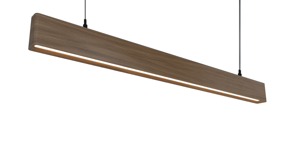 Samsung Led Tridonic Trafolu Sıva Üstü Ahşap Linear Armatür 5x7 Cm Kasa Linear Aydınlatma 80CM - 6500K (Beyaz Işık) - Ceviz - Askısız